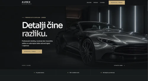Premium responsive website for AUREX Detailing Studio