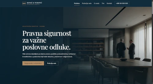 Professional responsive website for KOVAČ & VUKOVIĆ law firm