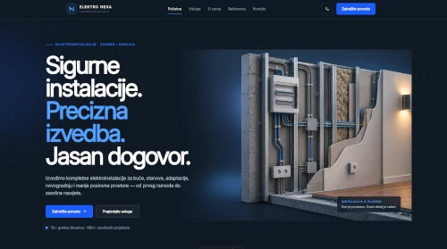Modern responsive website for ELEKTRO NEXA